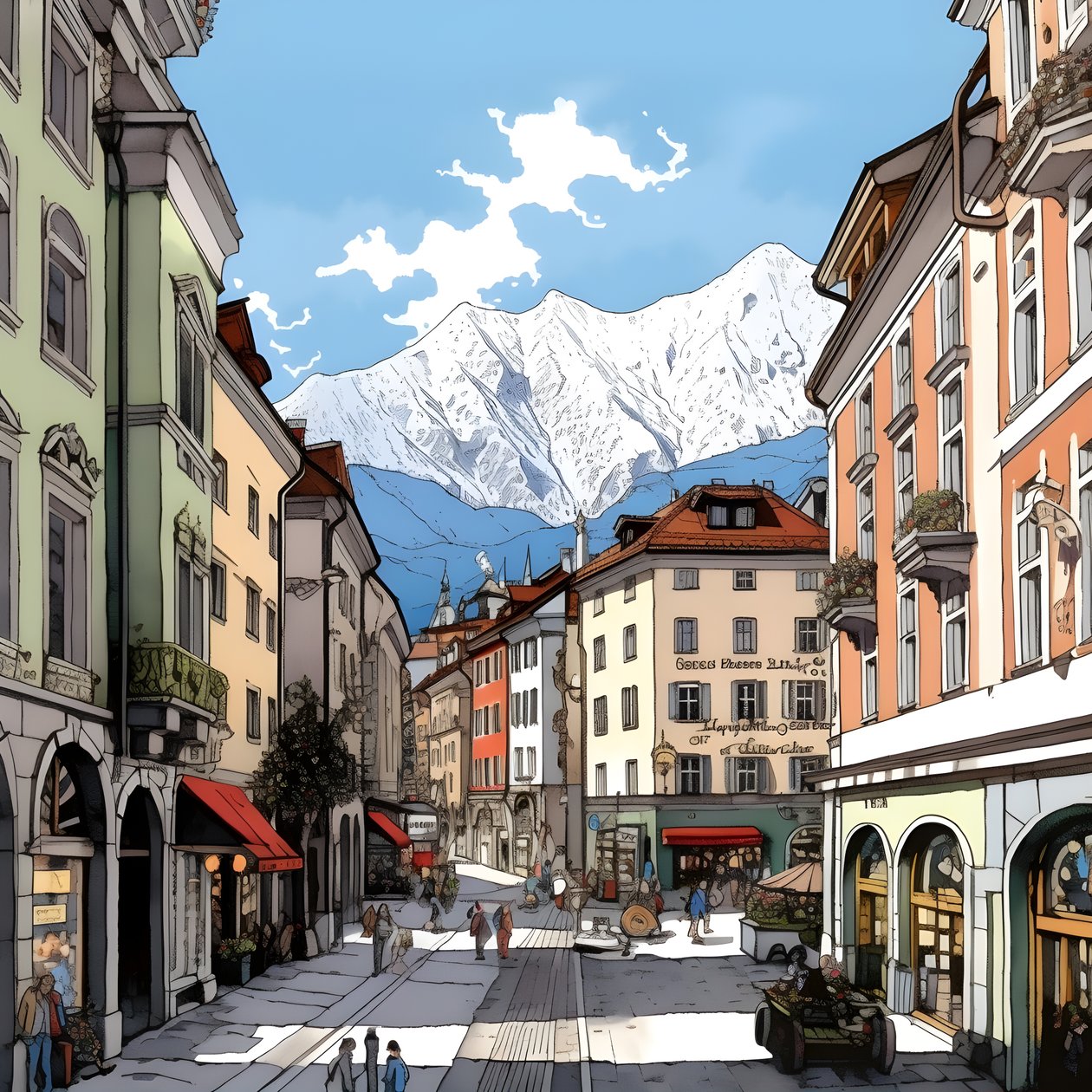 Innsbruck, çizgi film 1 by Kurt Heppke