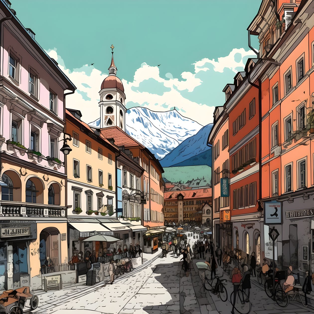 Innsbruck, çizgi film 3 by Kurt Heppke