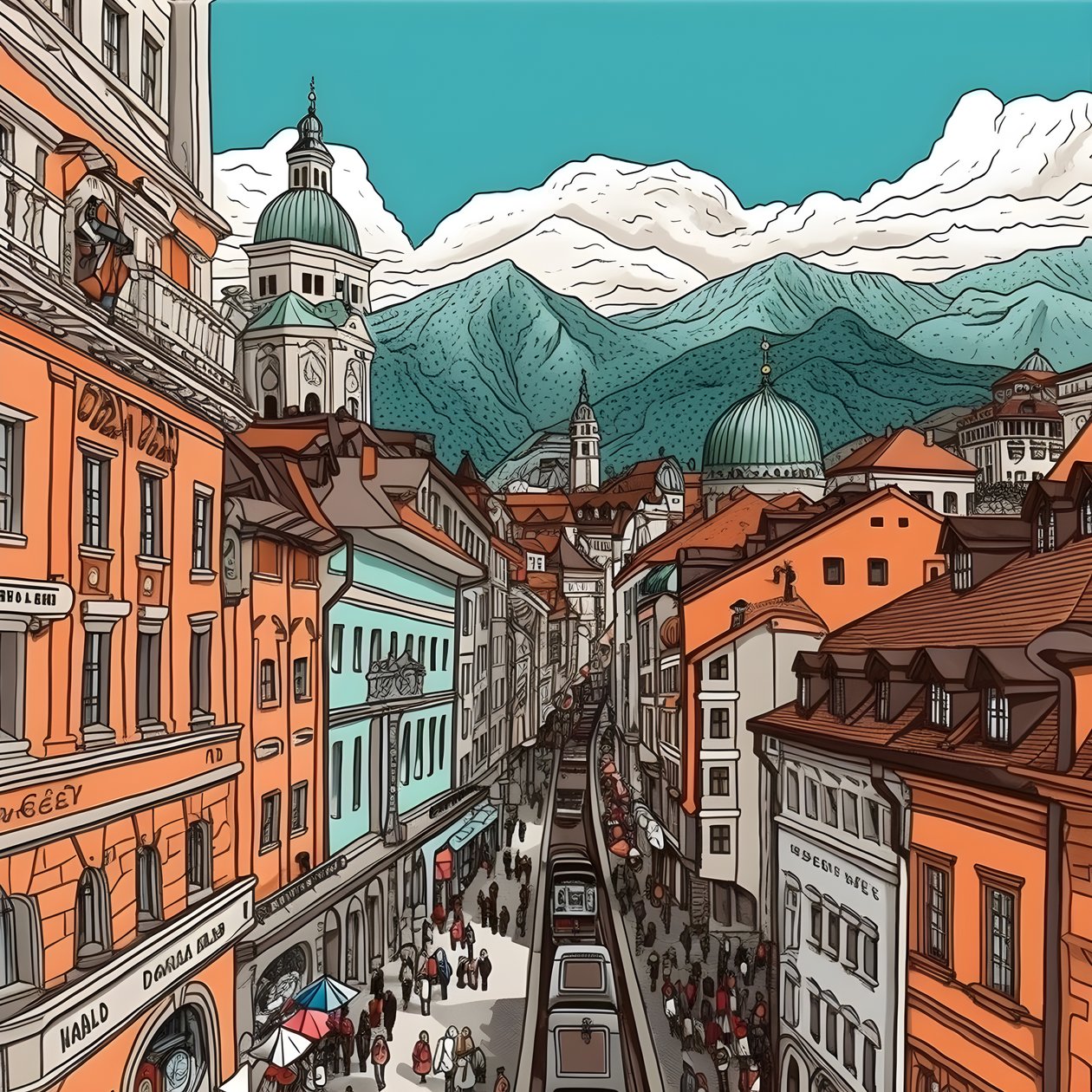 Innsbruck, çizgi film 4 by Kurt Heppke