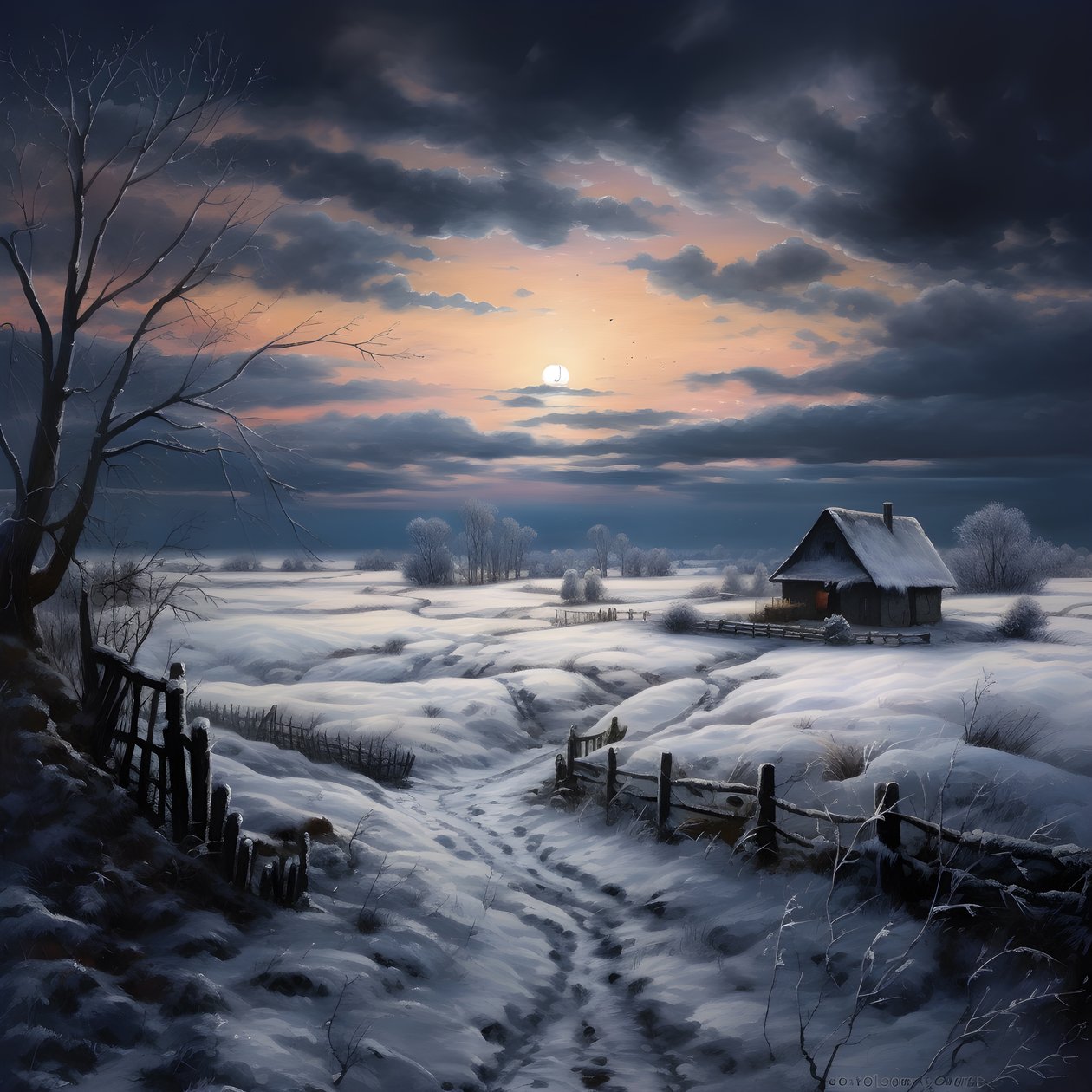 karlı manzara. Bir medya çiftliği 1 by Kurt Heppke