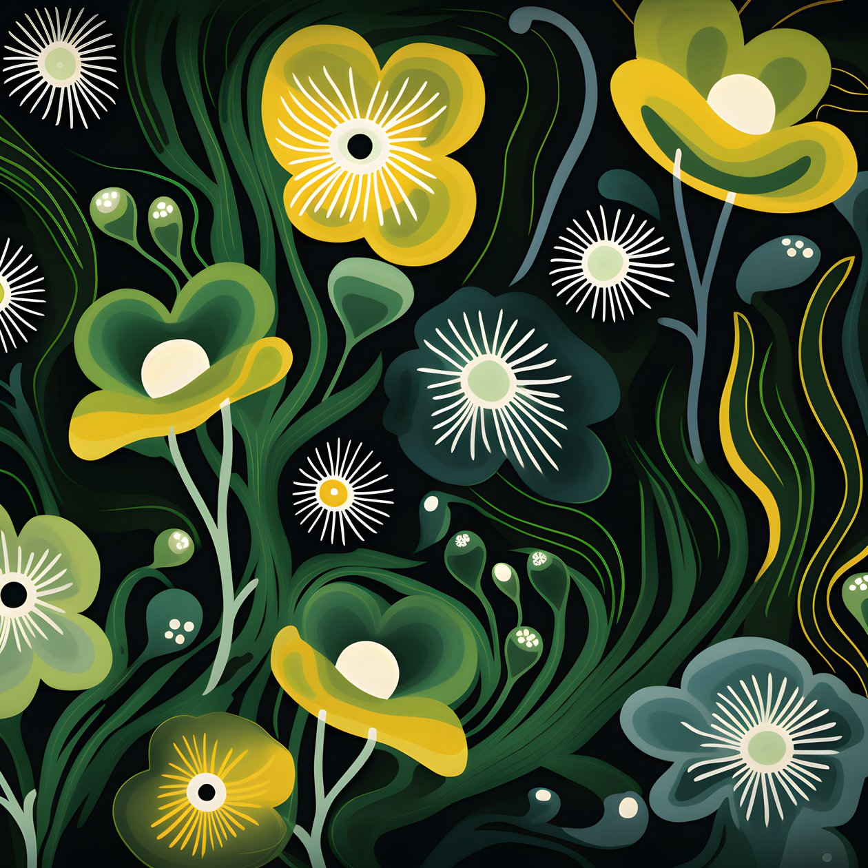 çağdaş soyut şekiller Marimekko 1 by Kurt Heppke