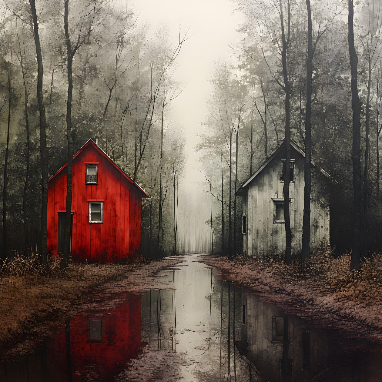 ormanda iki kırmızı ev 3 by Kurt Heppke
