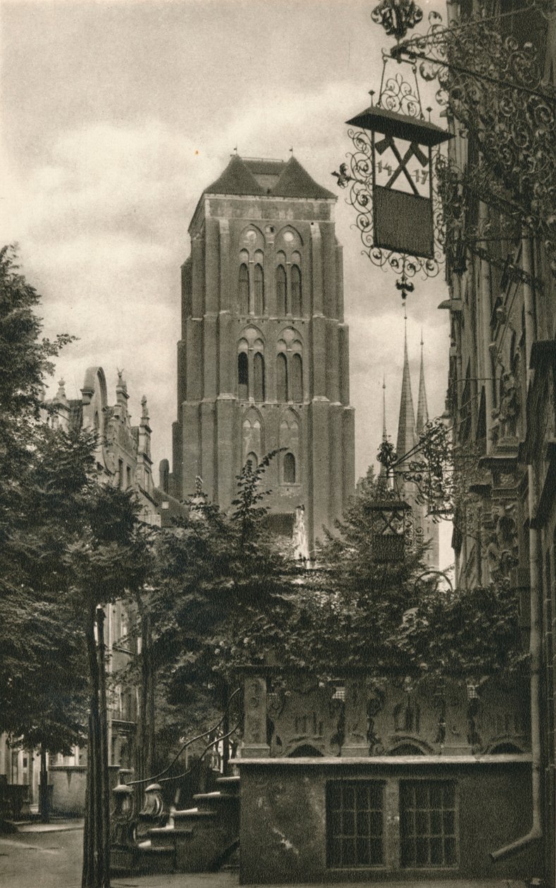 Gdansk. Jopengasse - Marienkirche, 1931 by Kurt Hielscher