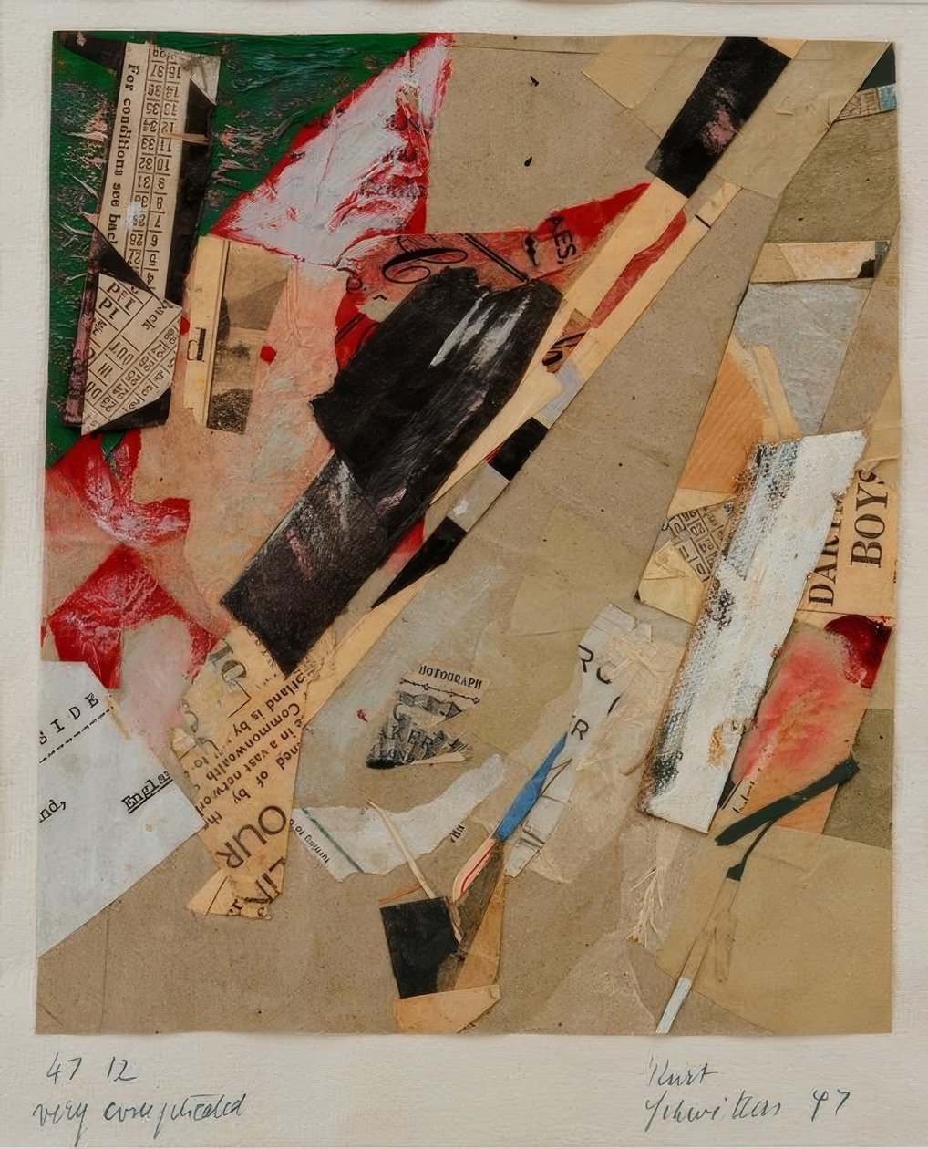 47 12 çok karmaşık by Kurt Schwitters