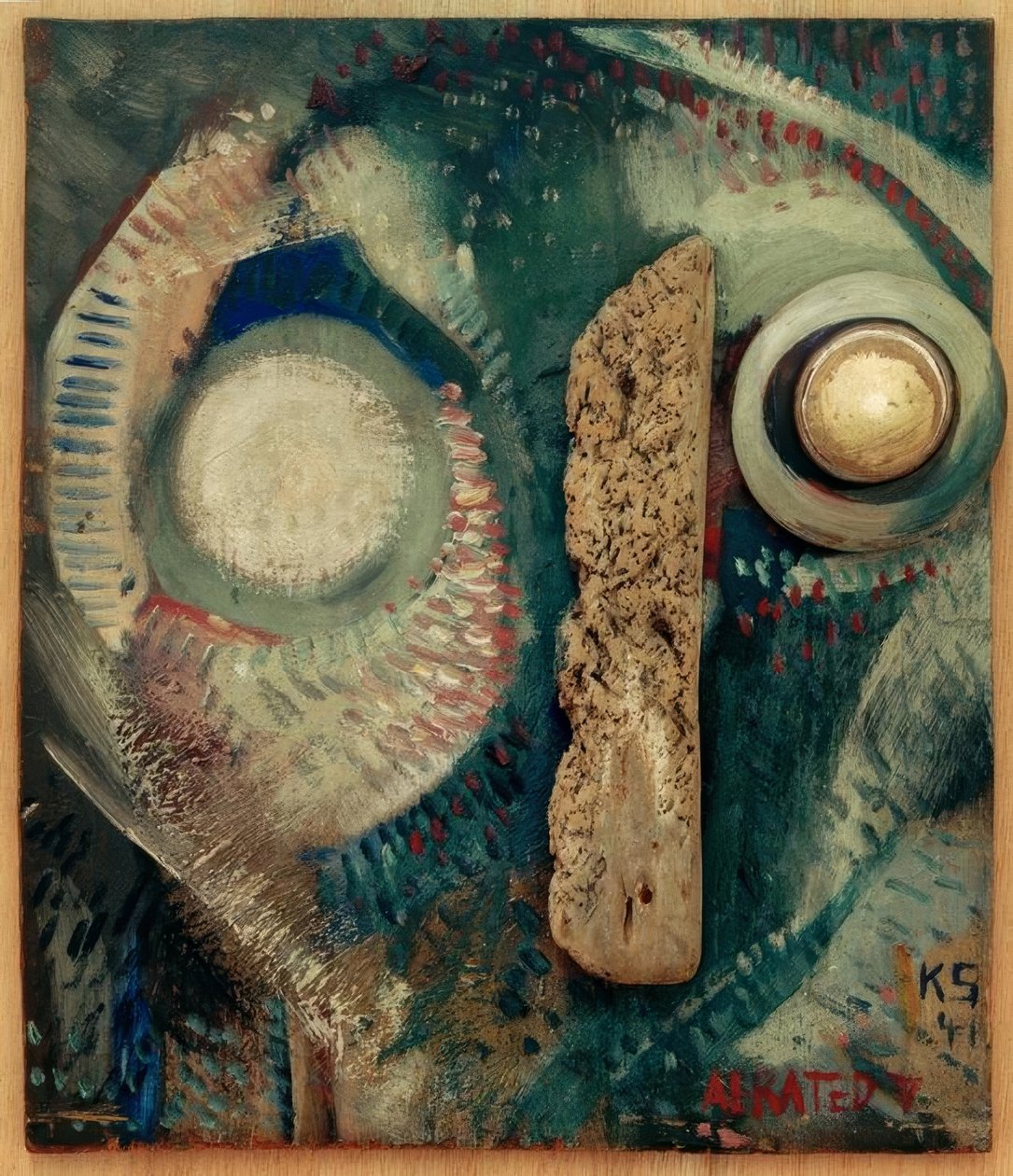 HAVALANDIRILMIŞ V by Kurt Schwitters