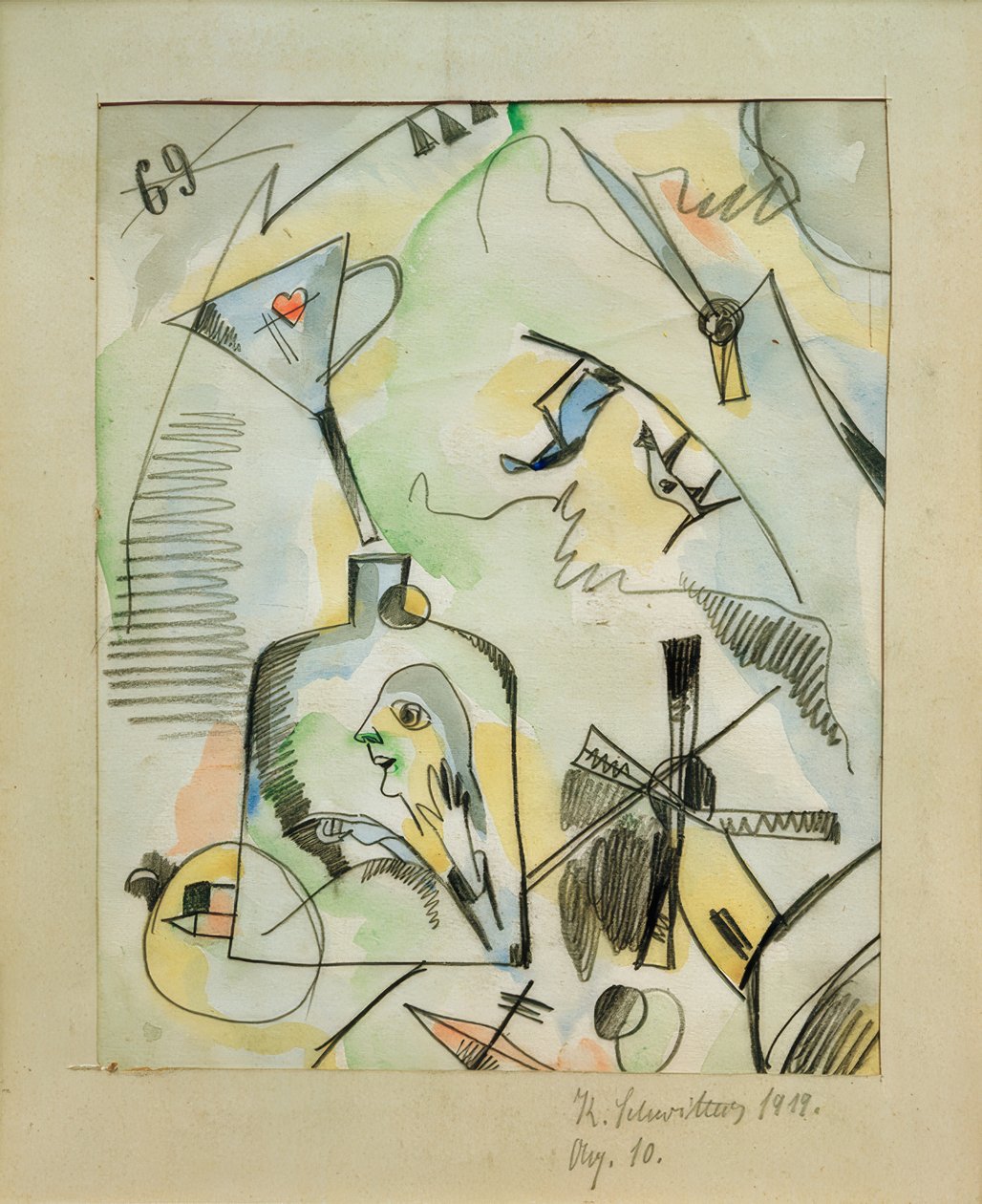 su 10 (Ben öğütüyorum, sen öğütüyorsun, o öğütüyor) by Kurt Schwitters