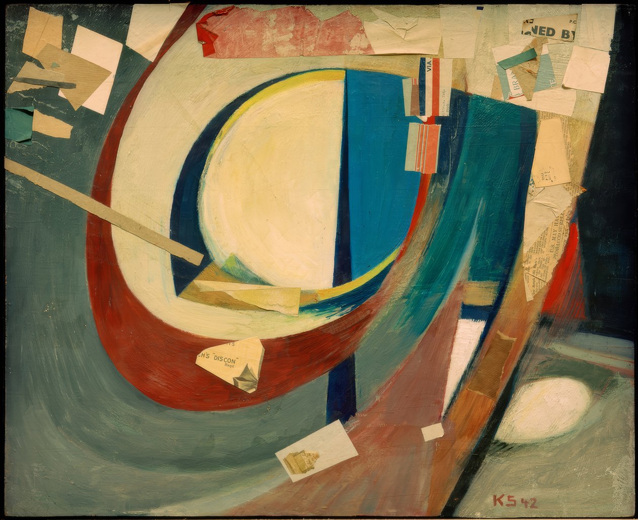Resim soyut Skoyen II by Kurt Schwitters