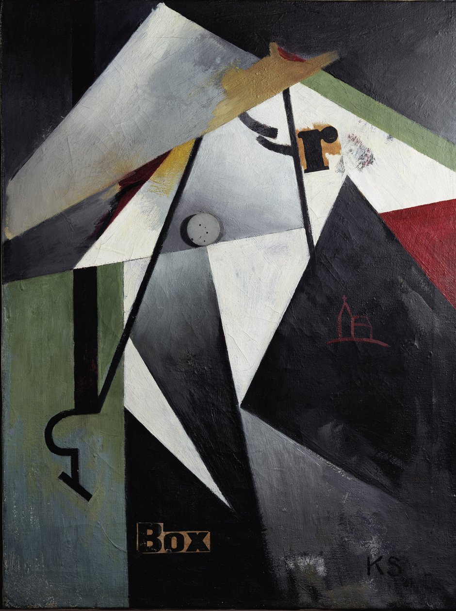 Box-R-Bild (Ahşap Üzerine Yağ ve Kolaj by Kurt Schwitters