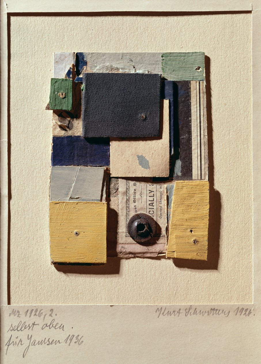 Kolaj, 1936 by Kurt Schwitters