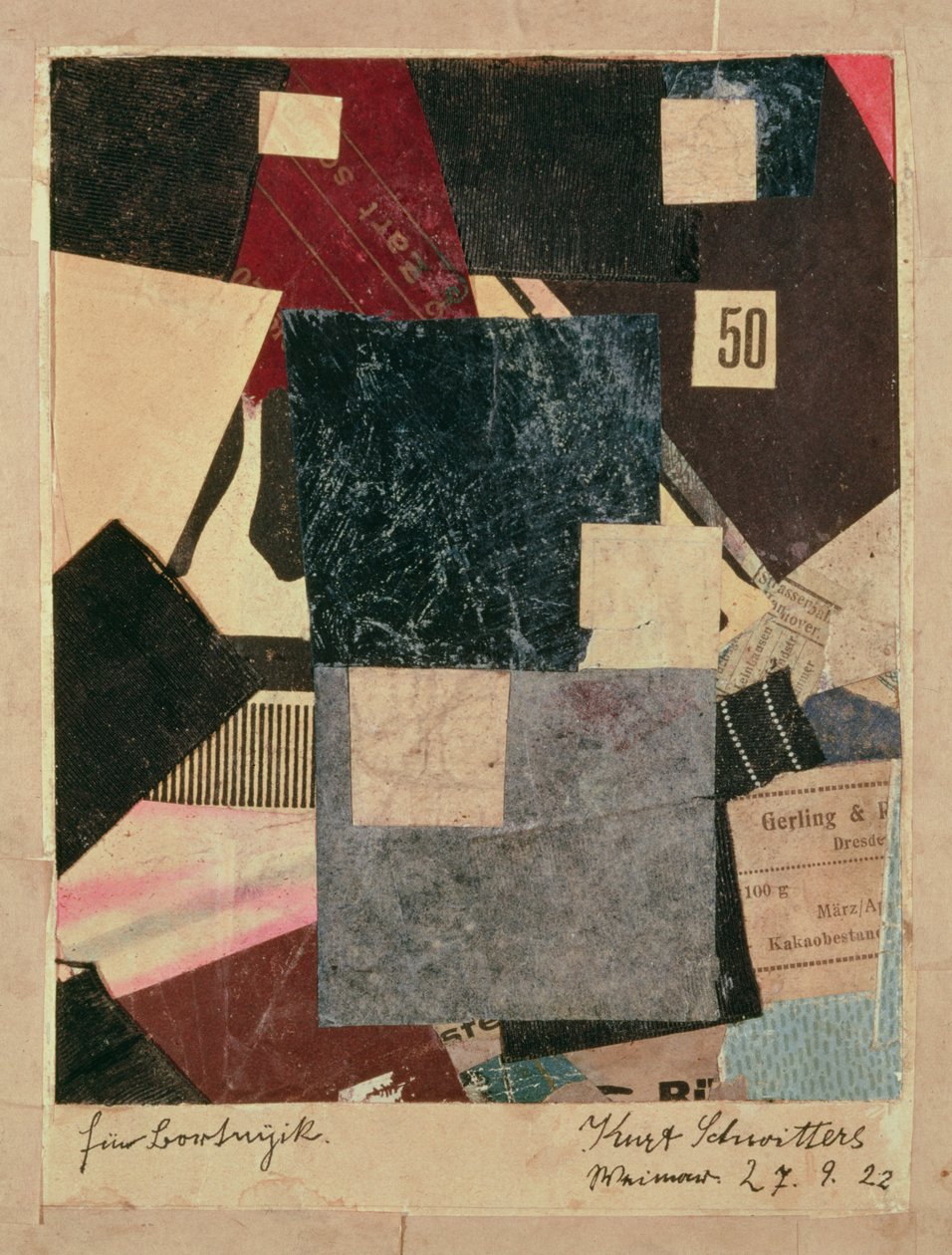 Kompozisyon, 1922 by Kurt Schwitters