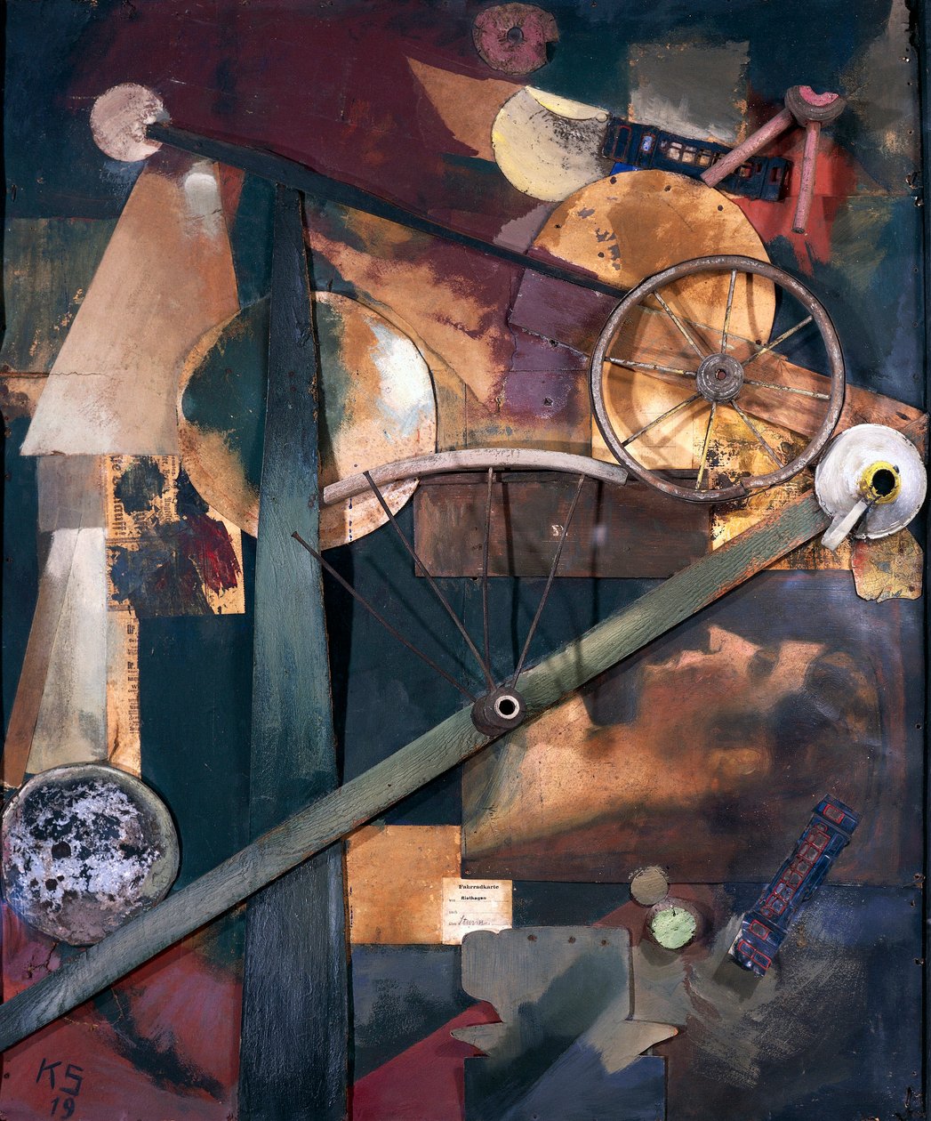 "Kompozisyon dökün kadınları" (Kadınlar için asil inşaat) by Kurt Schwitters