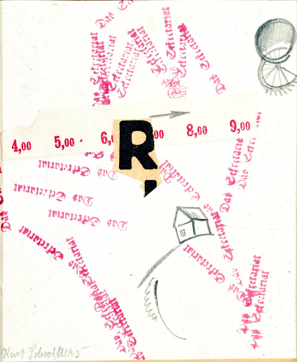 Das Sekretariat (Sekretarya) Karışık teknik, Kurt Schwitters (1887-1948) (ec.all.) 20. yüzyıl Londra, Lord Gallery by Kurt Schwitters
