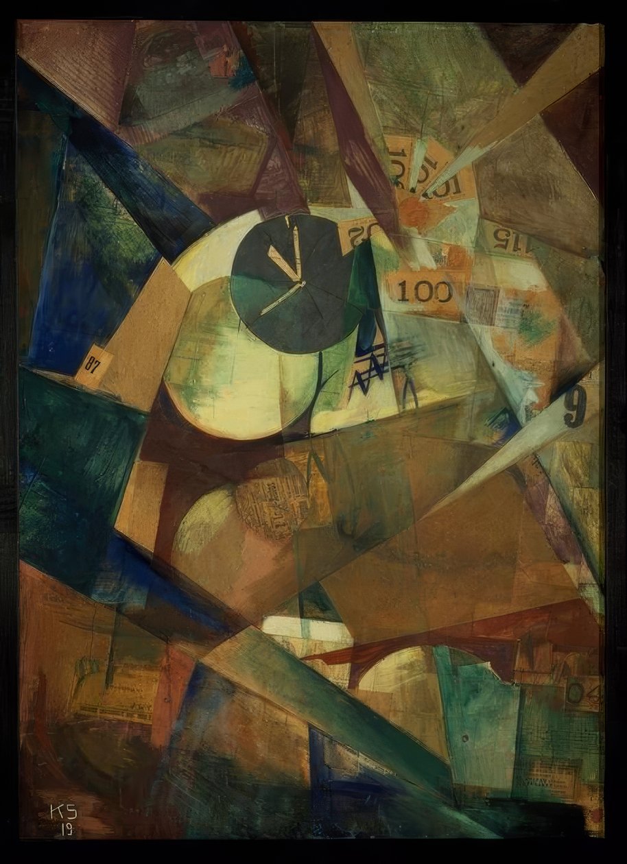 Büyük ben resmi (Merz resmi 9 b) by Kurt Schwitters