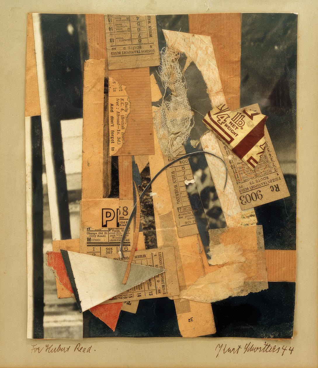 Herbert Okuma için by Kurt Schwitters