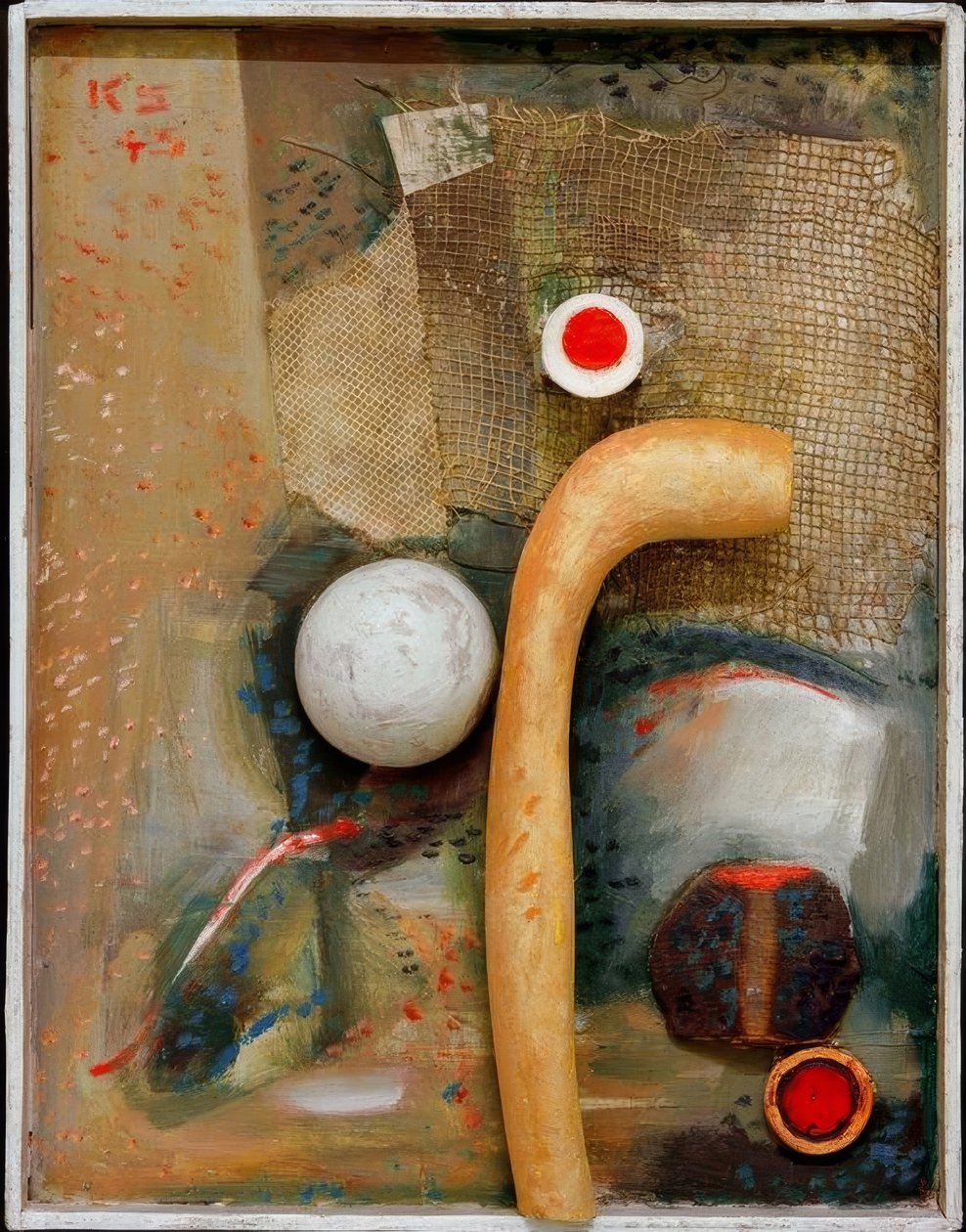 Sarı yapay kemik ile Fredlyst by Kurt Schwitters