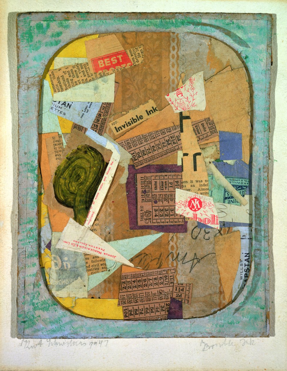 Görünmez Mürekkep, 1947 by Kurt Schwitters