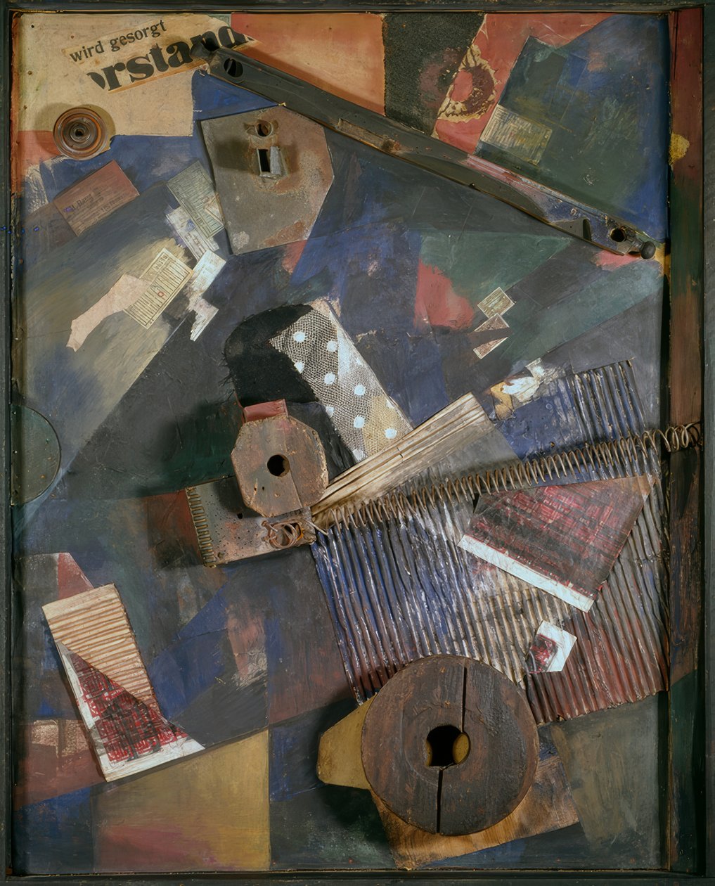 İnşaat Merz. Yerinden çıkmış kuvvetler by Kurt Schwitters