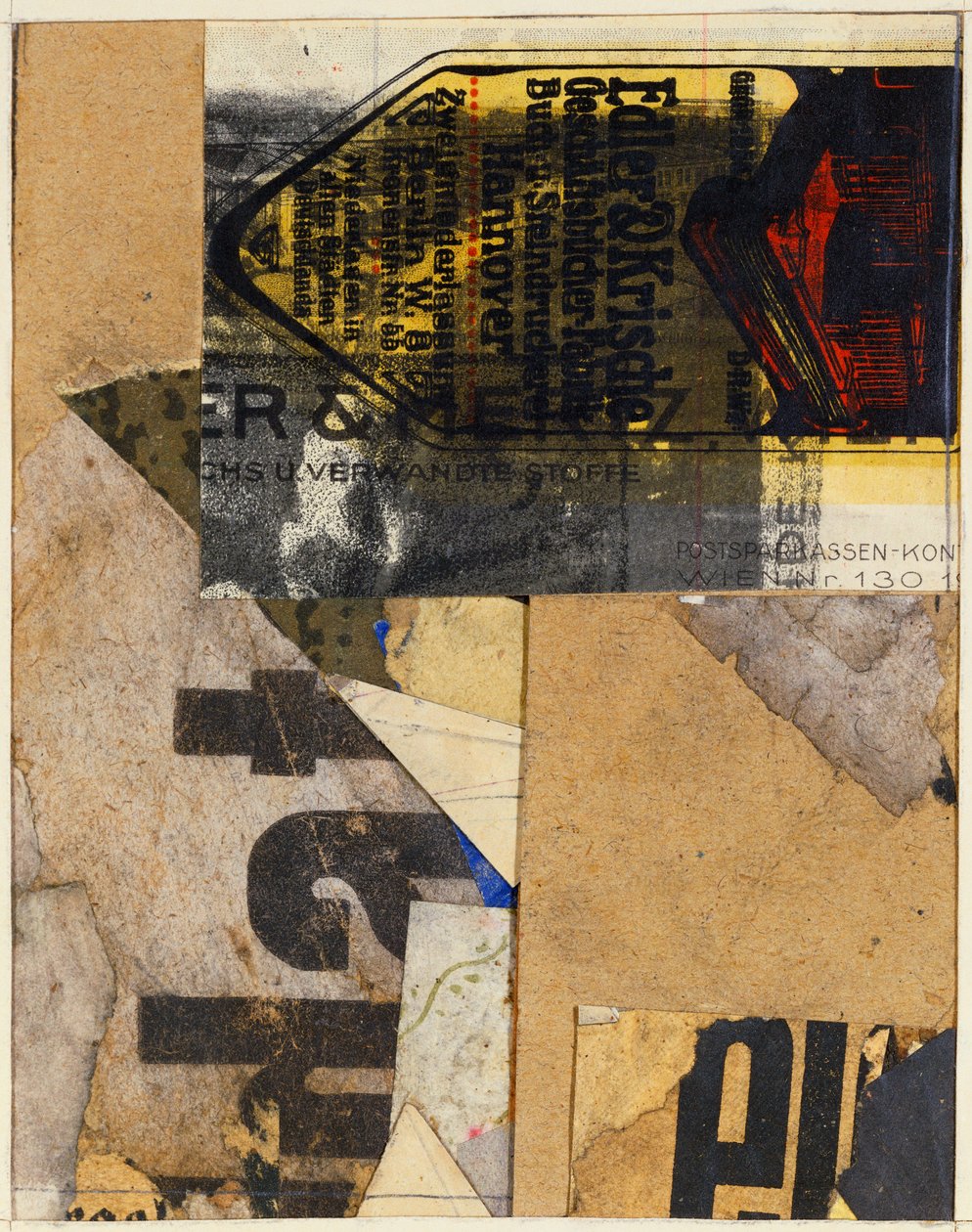 Merzbild, 1922 by Kurt Schwitters