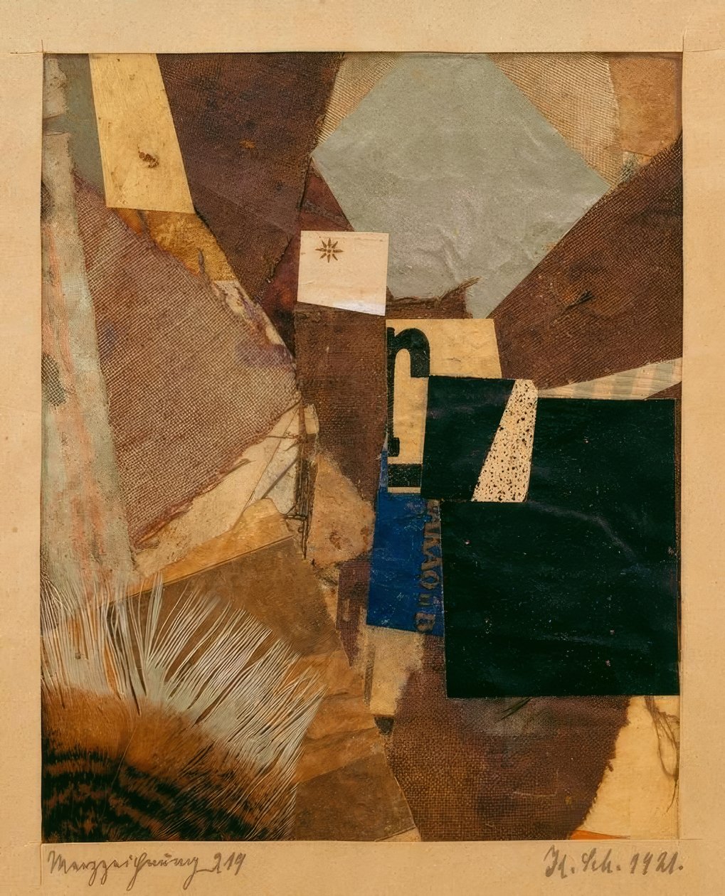 Merz çizimi 219 by Kurt Schwitters