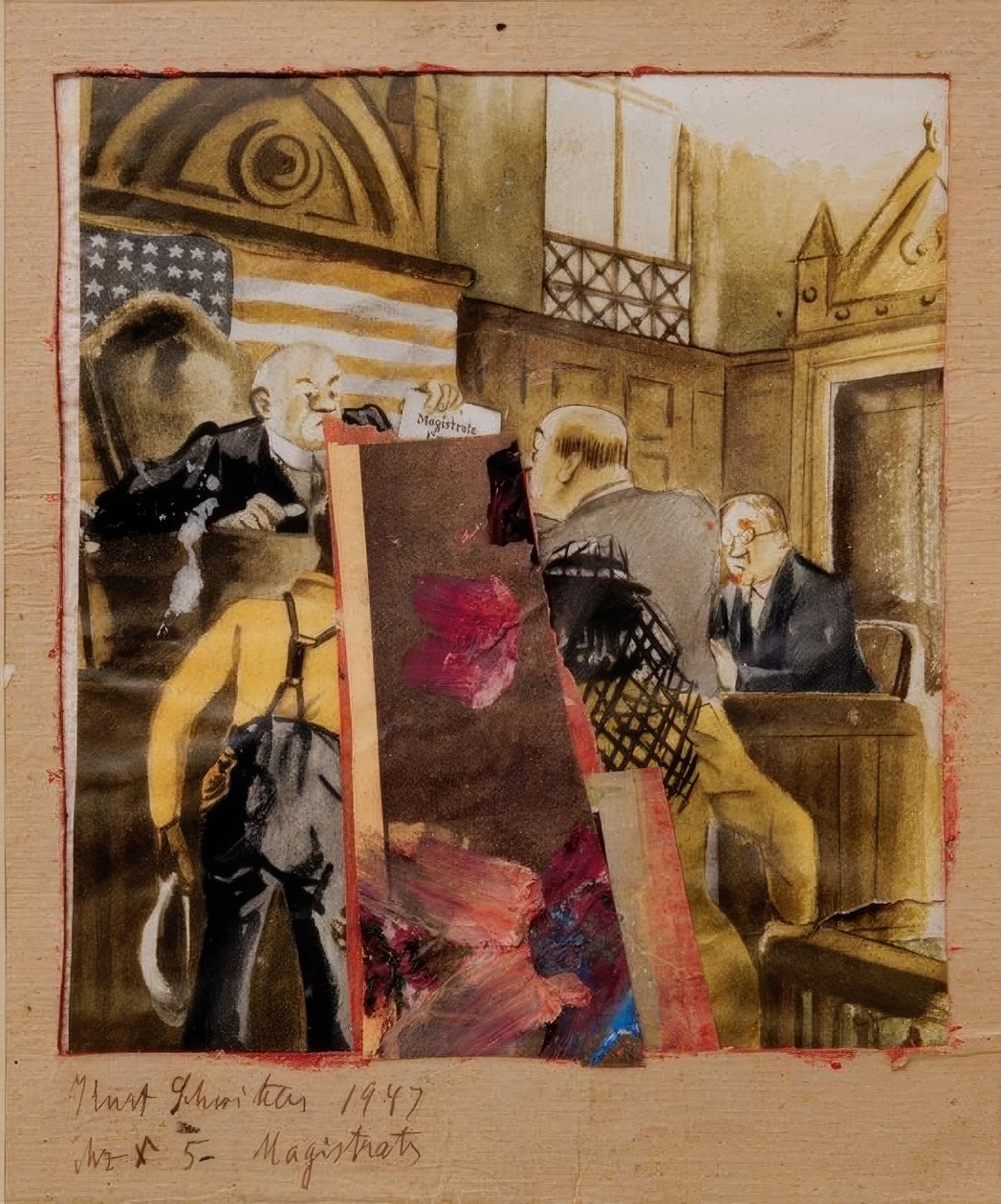 Mz X 5 Hakimler by Kurt Schwitters