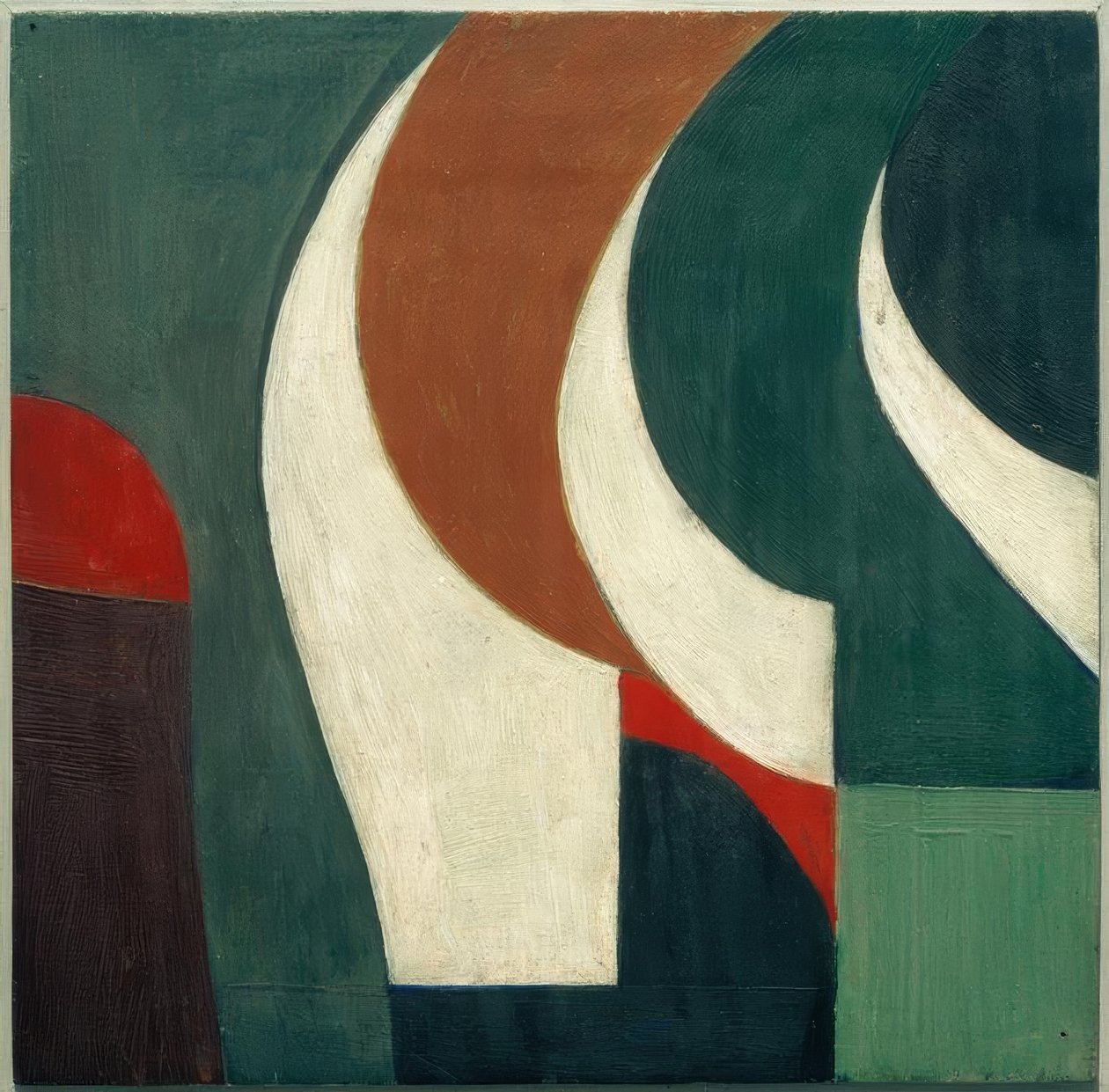 İsimsiz (üç beyaz oraklı resim) by Kurt Schwitters
