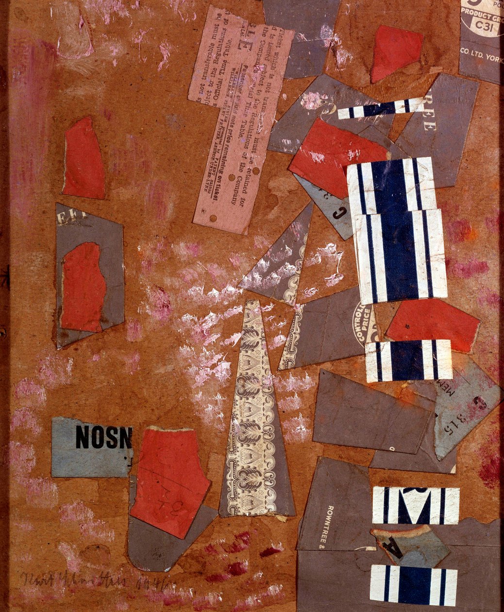 Beyaz karnaval Kolajı Kurt Schwitters (1887-1948) 1946 Özel koleksiyon by Kurt Schwitters