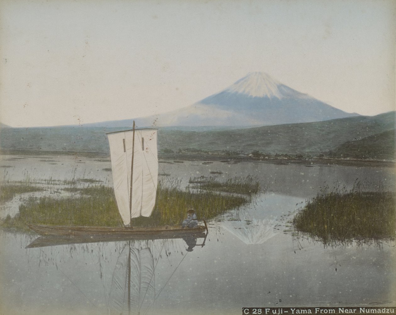 Fuji-Yama From Near Numadzu, c.1890 (albumen silver prints with applied colour) by Kusakabe Kimbei