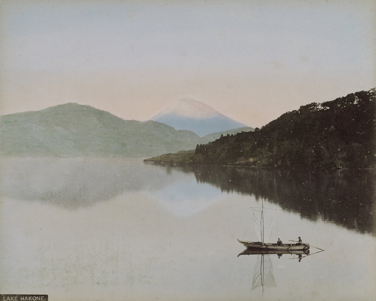 Fuji-Yama From Near Numadzu, c.1890 (uygulanan renkte albüm gümüş baskılar) by Kusakabe Kimbei