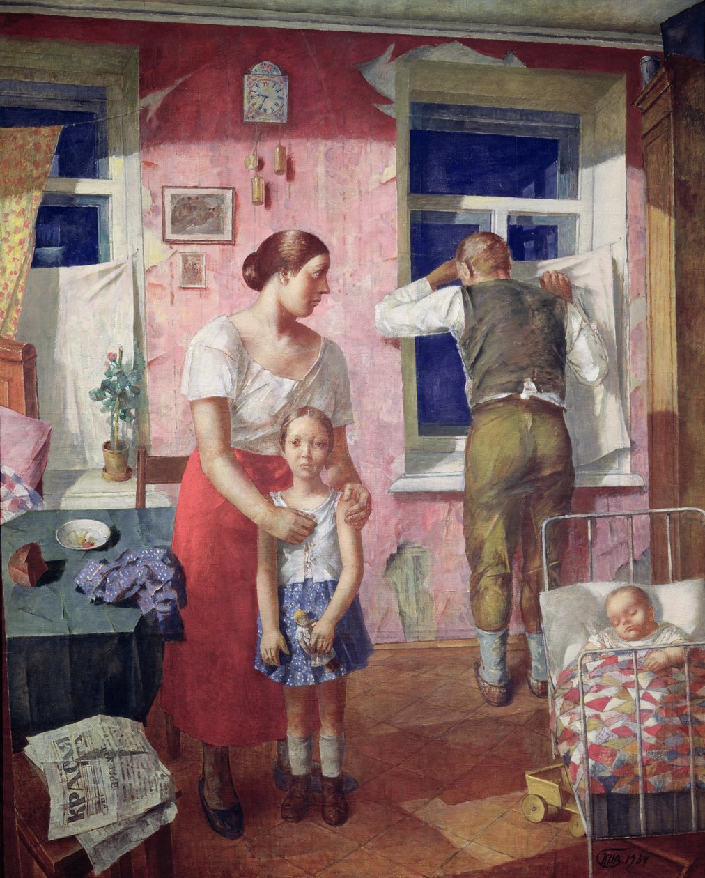 Alarm, 1934 by Kuzma Sergeevich Petrov Vodkin