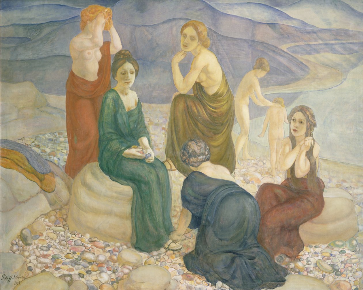 Akşam, 1908 by Kuzma Sergeevich Petrov Vodkin