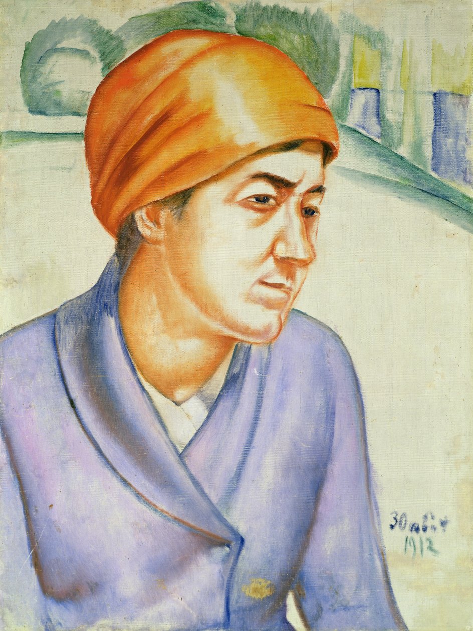 Bir Kadın İşçinin Portresi, 1912 by Kuzma Sergeevich Petrov Vodkin