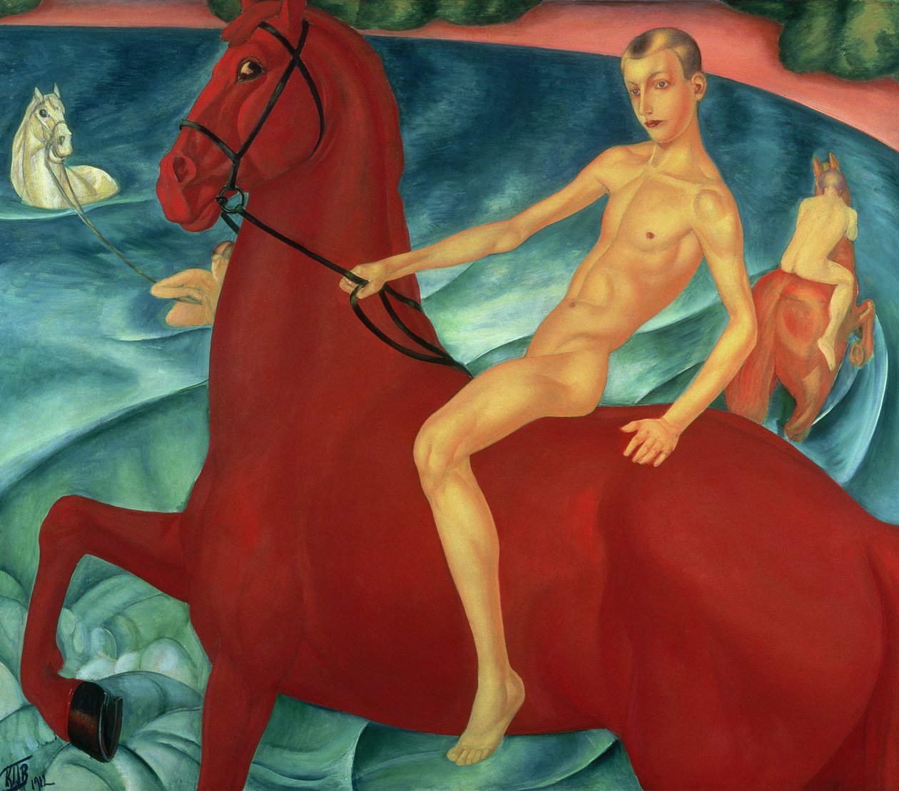 Kızıl Atın Yıkanması, 1912 by Kuzma Sergeevich Petrov Vodkin
