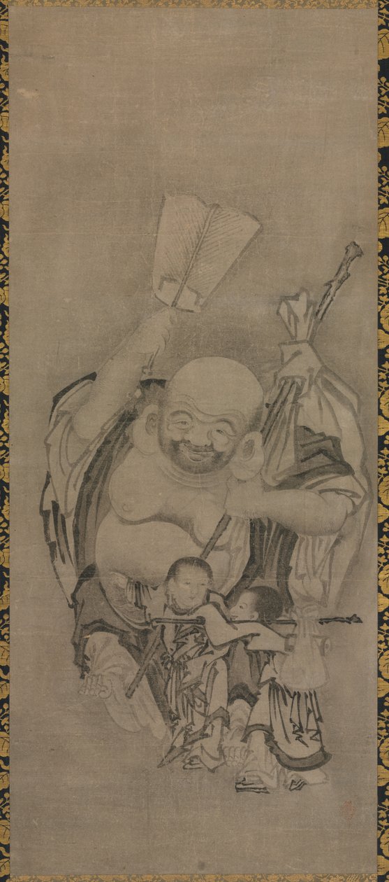 Taoist Ölümsüzler ile Hotei: Hotei by Kyūseki Tomonobu