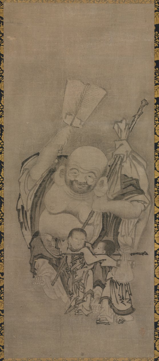 Taoist Ölümsüzler ile Hotei: Hotei, c. 1575-1600. by Kyūseki Tomonobu