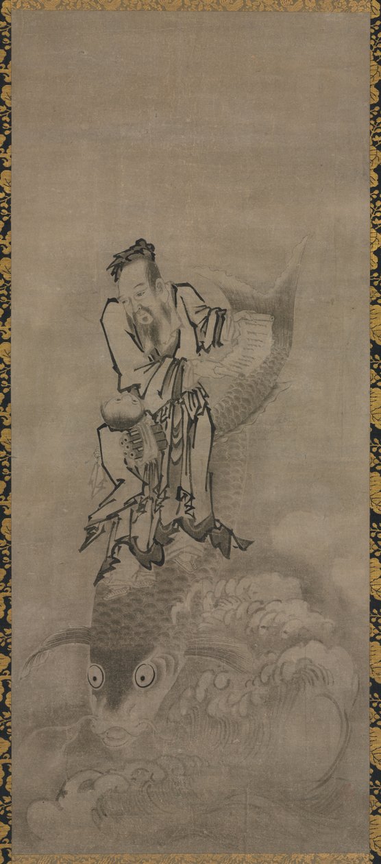 Taoist Ölümsüzler ile Hotei, 1600