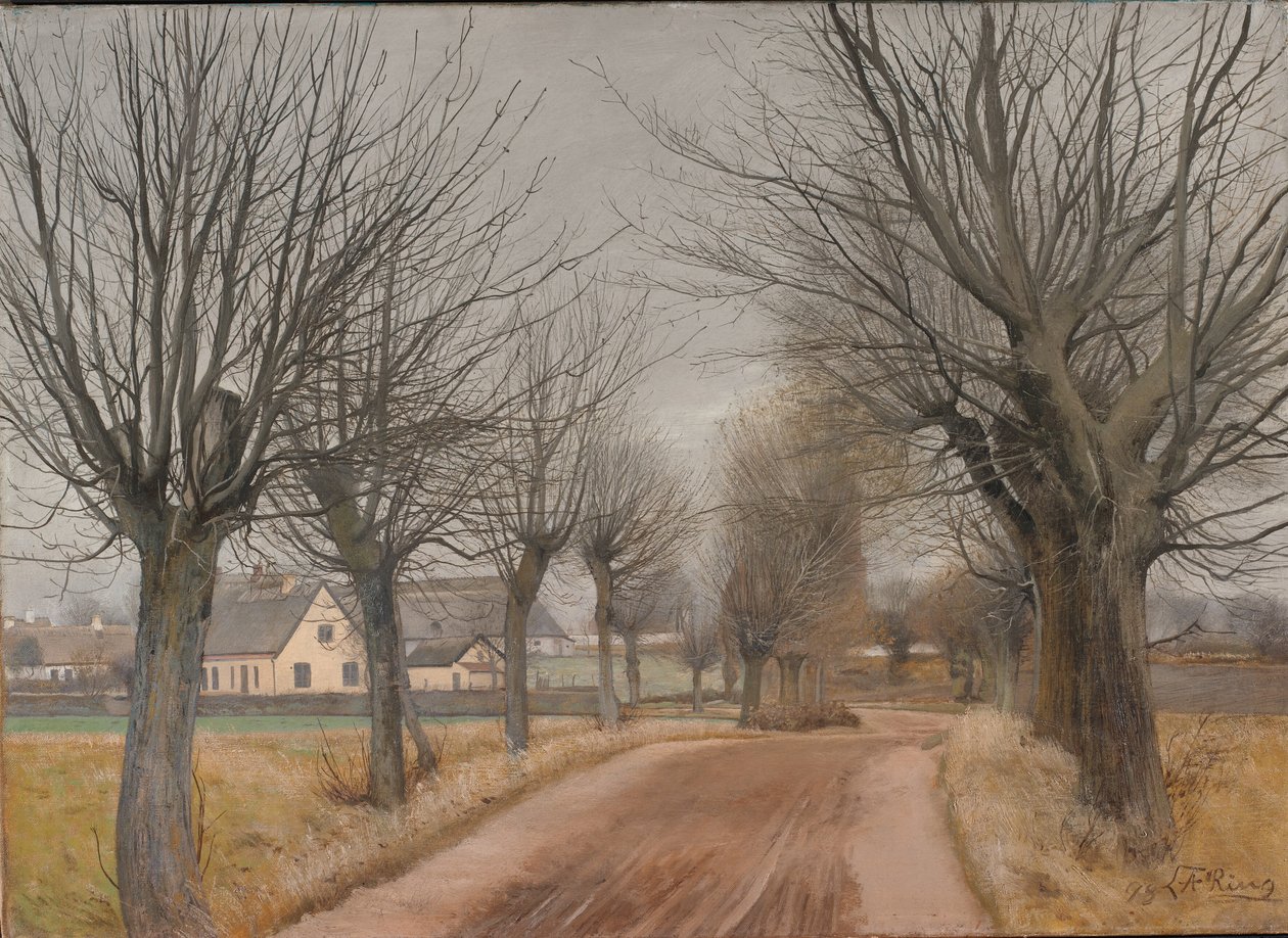 Vinderød, Zelanda yakınlarında bir yol by Laurits Andersen Ring