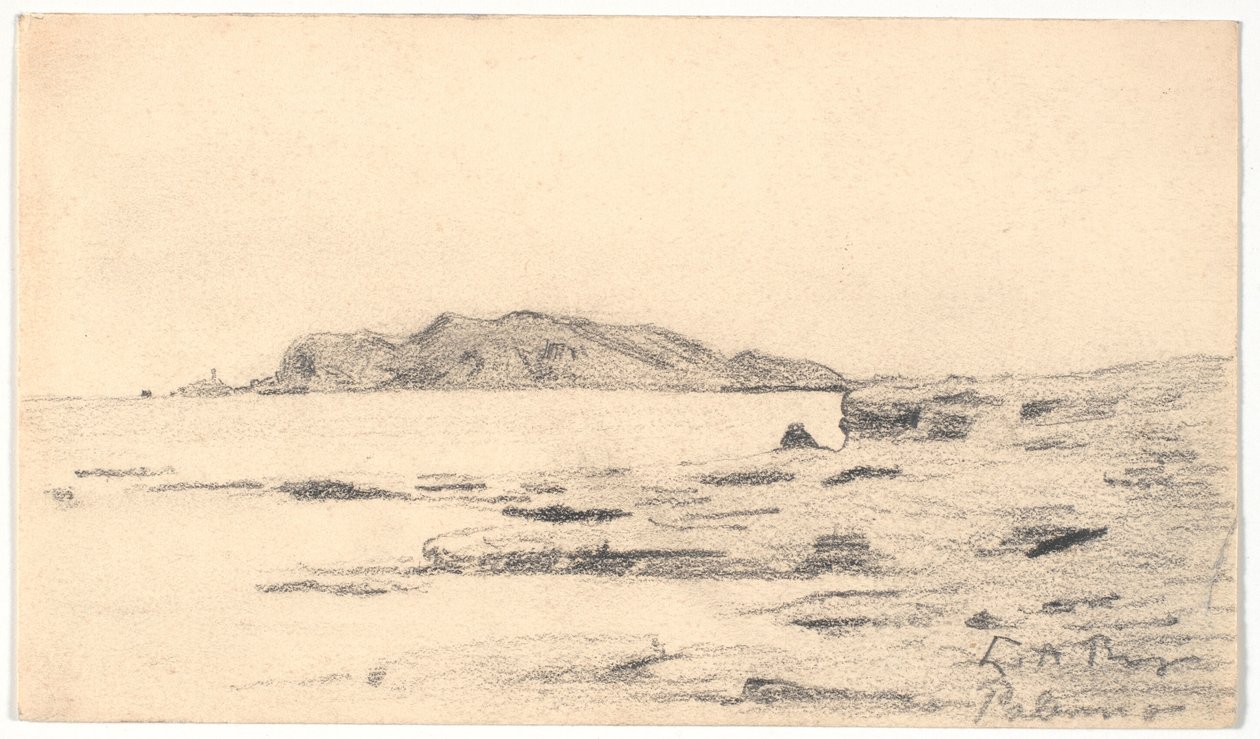 Monte Pellegrino, Palermo sahilinden görülüyor by Laurits Andersen Ring