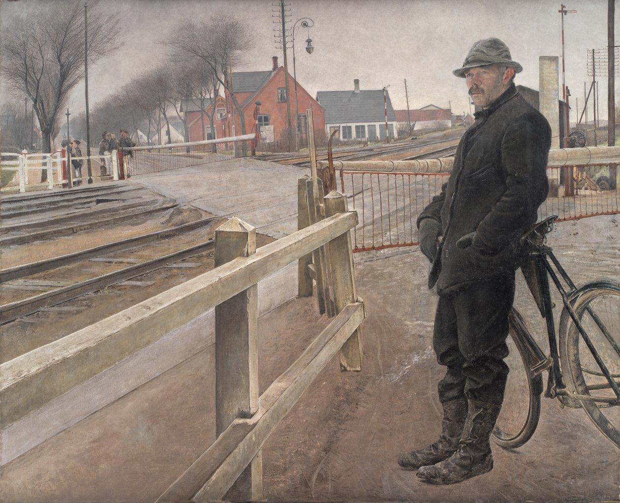 Treni Beklerken. Roskilde Otoyolundan Hemzemin Geçit by Laurits Andersen Ring