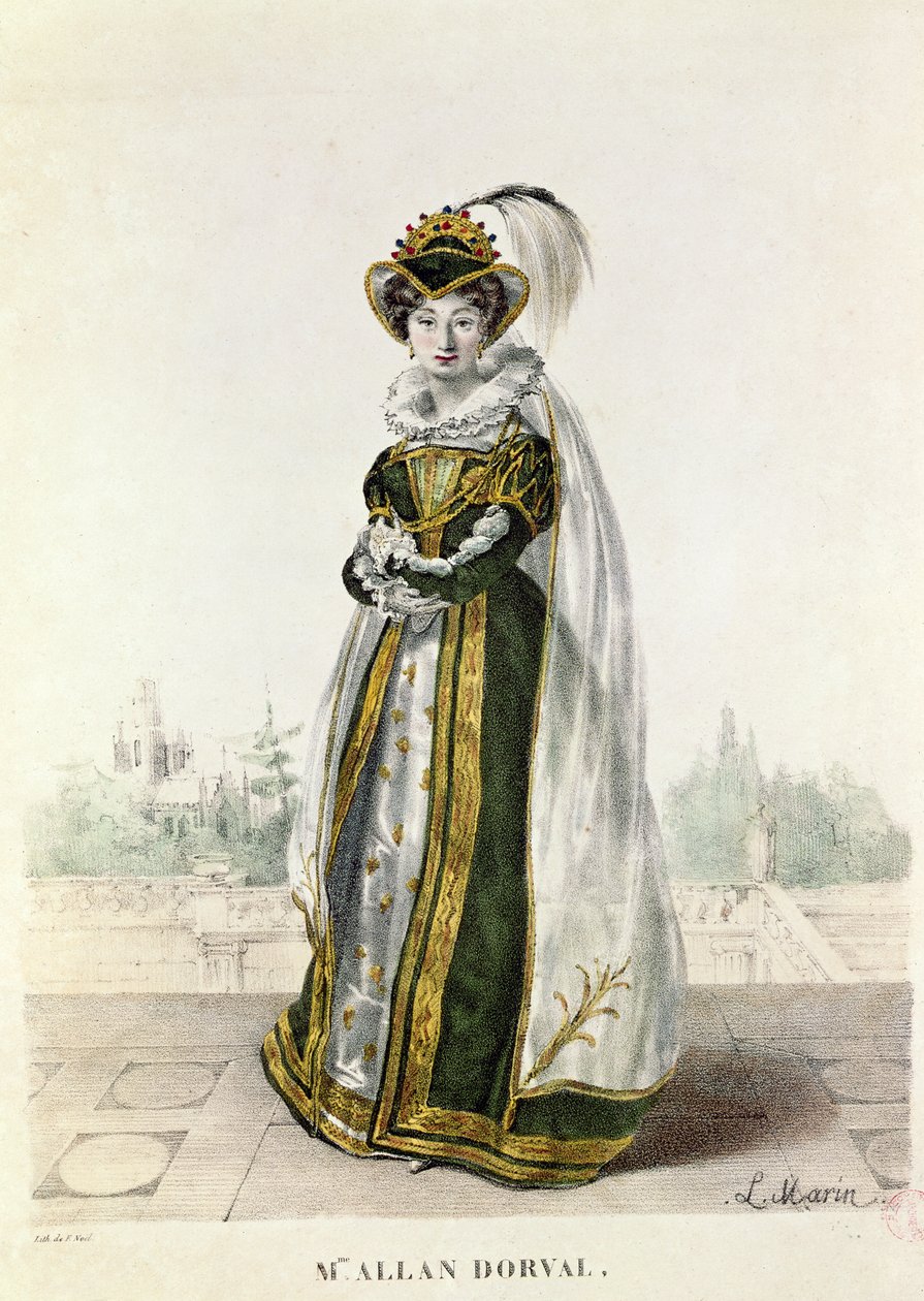 Marie Dorval (1798-1849), Victor Hugo (1802-85) tarafından Theatre de la Porte Saint-Martin