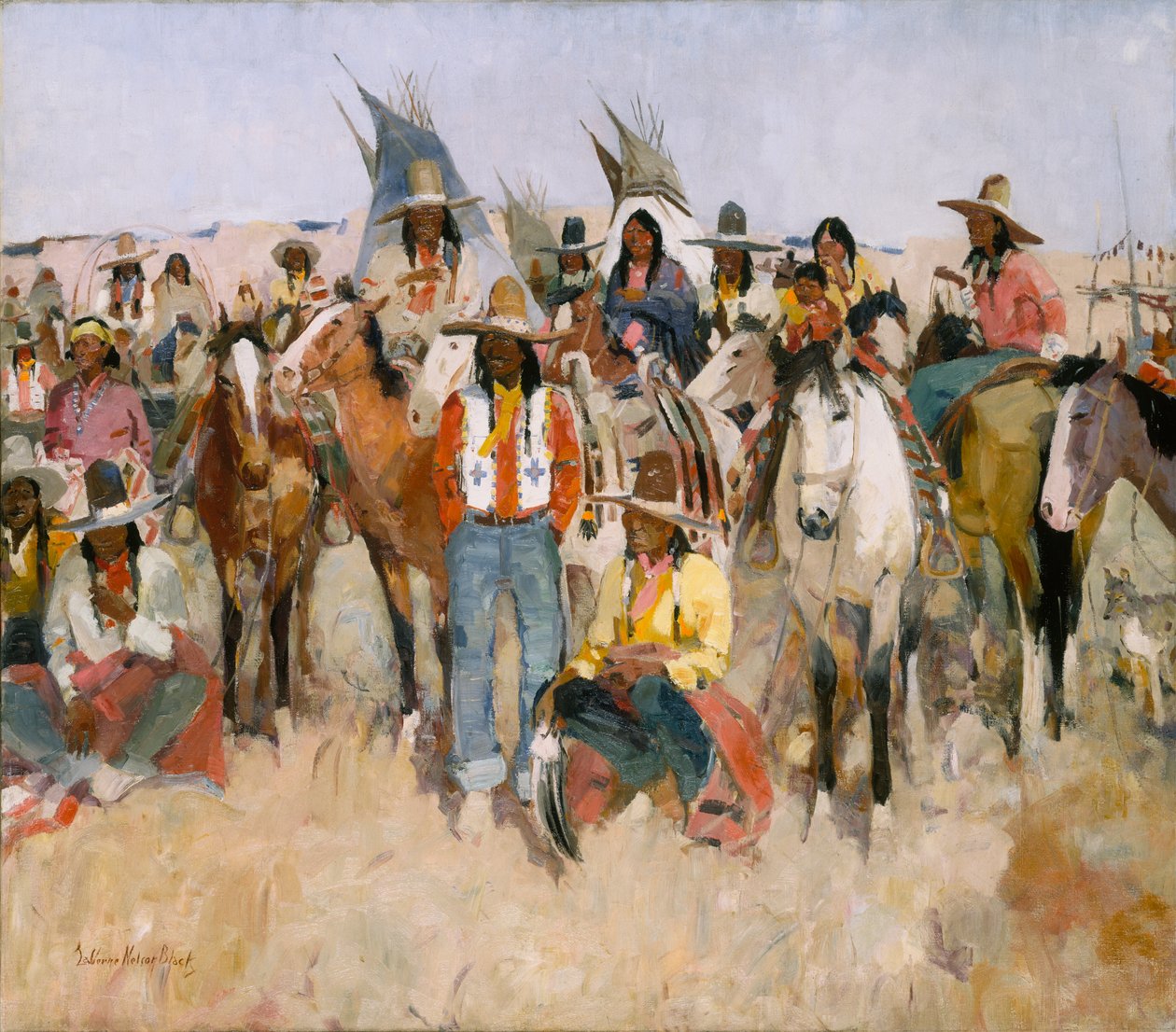 Jicarilla Apaçi Fiesta, 1934. by LaVerne Nelson Black