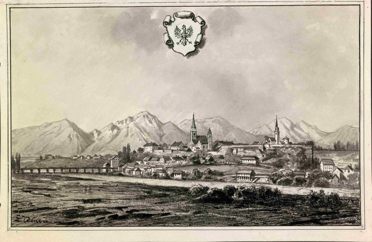 Kranj, Kranjsken armasının üstünde by Ladislav Benesch
