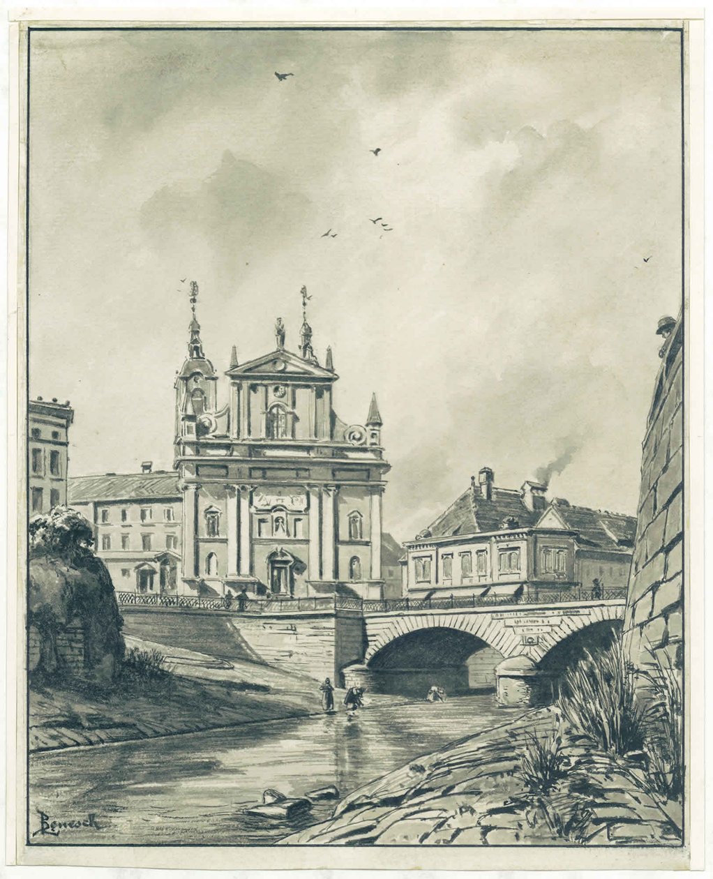 Ljubljanica, Francis Köprüsü ve Ljubljanin