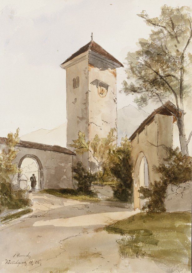  Polhov Gradec-stolp v grajskem obzidjun by Ladislav Benesch