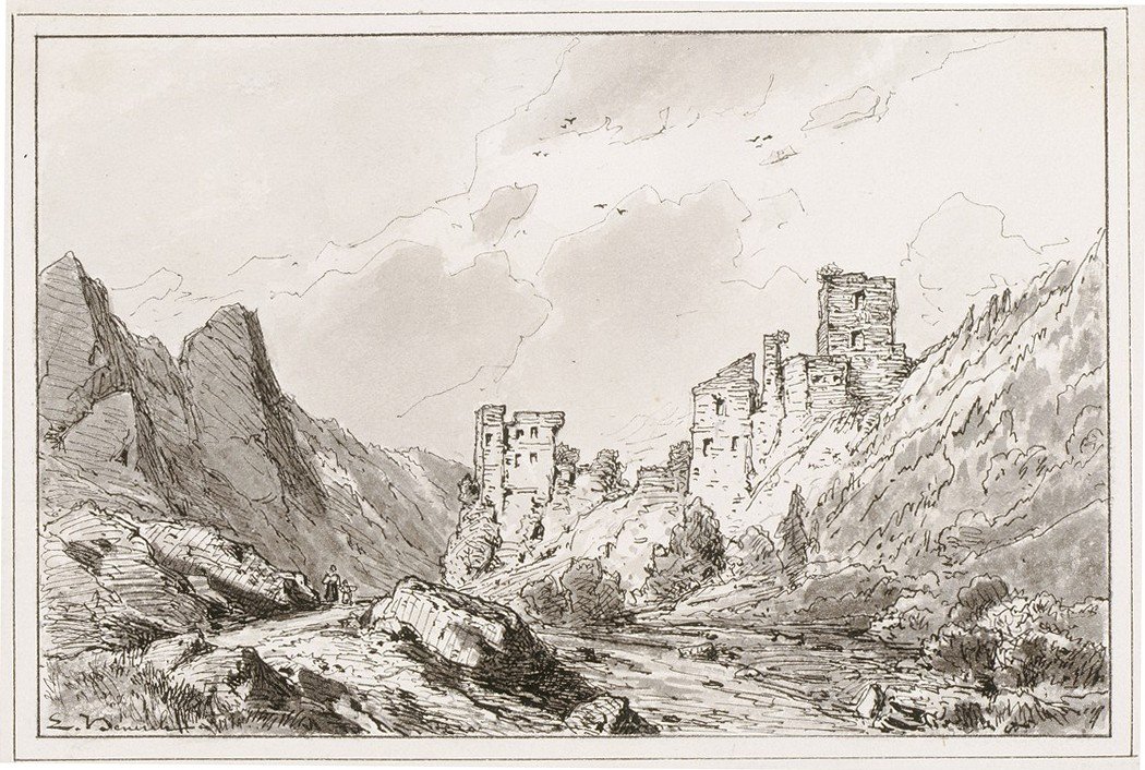 Kamen pri Begunjah IIIn kalesinin kalıntıları by Ladislav Benesch