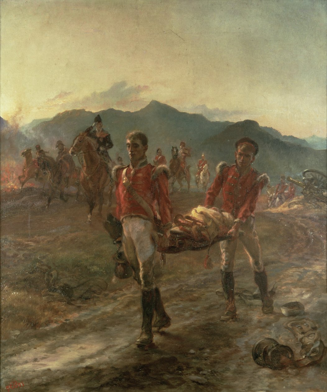 Talavera Savaşı'ndan sonraki sabah (1809) by Lady Butler