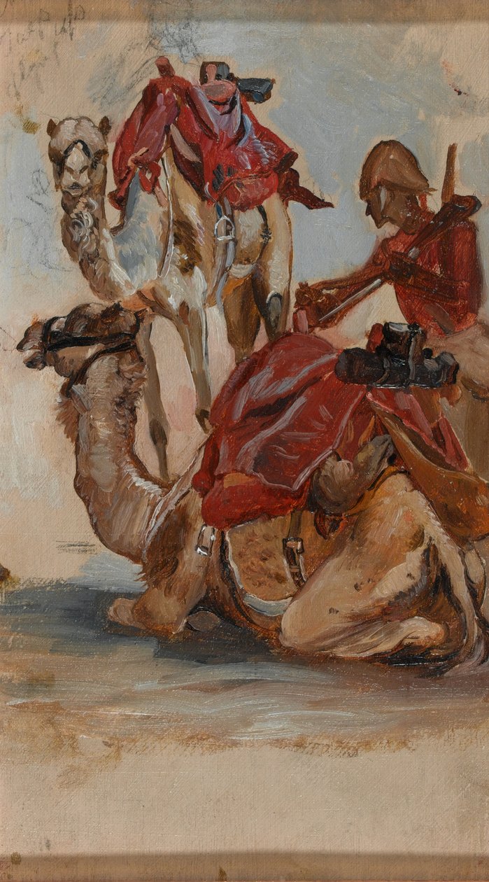 İngiliz Askeri, Deve Kolordusu, Mısır, 1. Sudan Savaşı, 1885 dolaylarında by Lady Butler