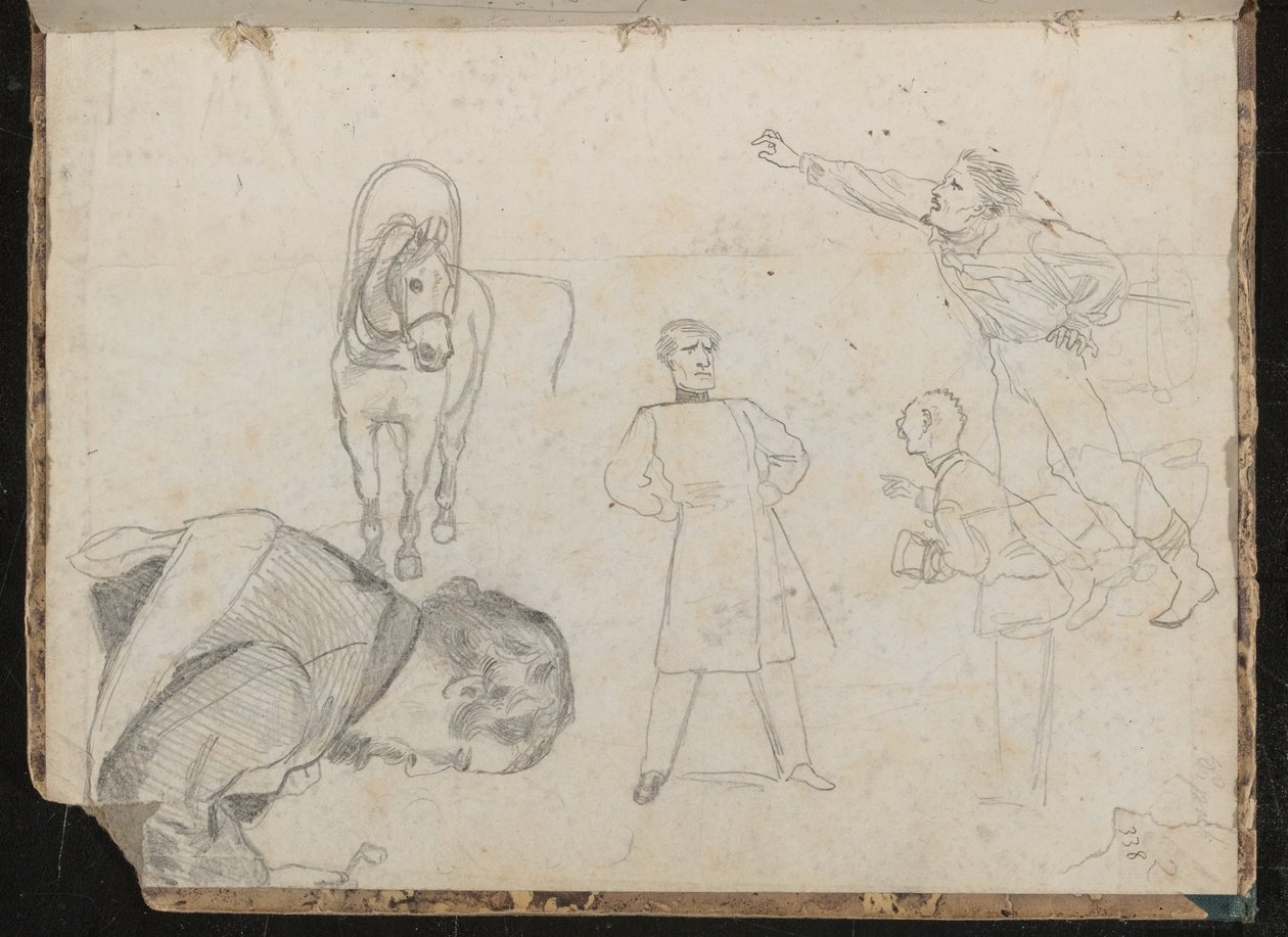 Bir at ve insan çalışmaları by Lady Butler
