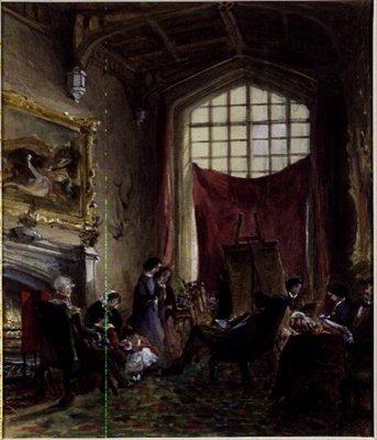 Oturma Odamız, Piccadilly (suluboya) by Lady Honoria Cadogan