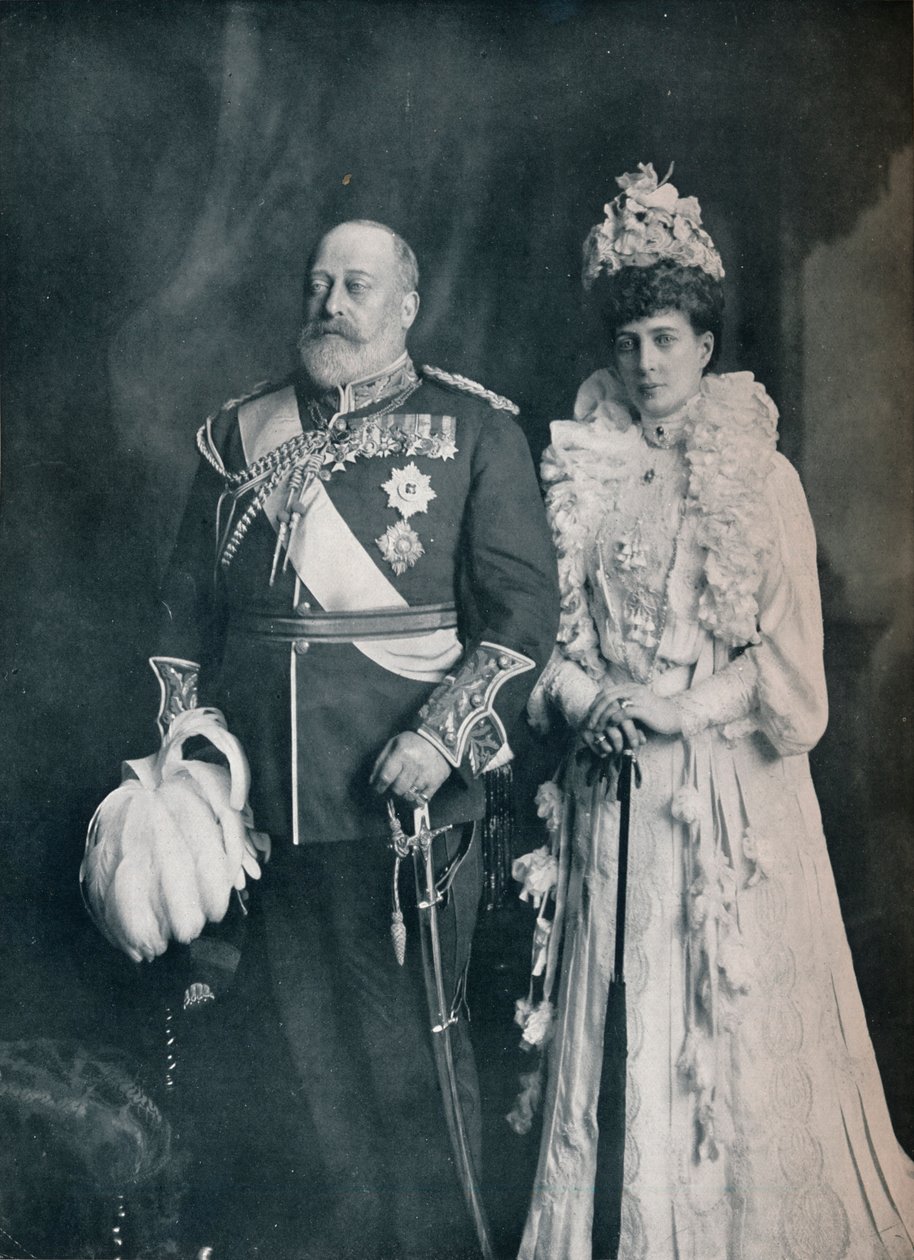 Kral Edward VII, Kraliçe Alexandra ile birlikte, c1908 1911 by Lafayette