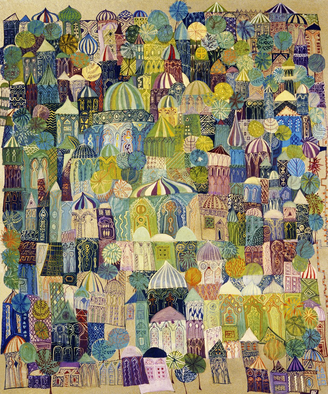 Kudüs, 1970 (gemideki baskı yağları) by Laila Shawa